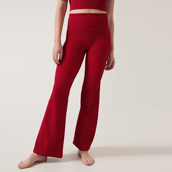ATHLETA Salutation Stash Rib Flare red XS Size - Picture 1 of 9